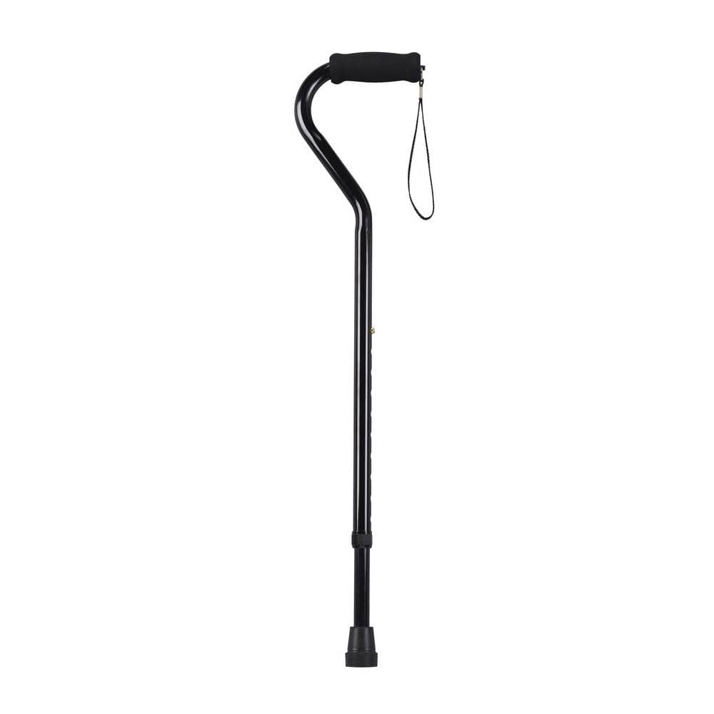 Drive Medical Foam Grip Offset Handle Walking Cane in Black rtl10306 - The  Home Depot