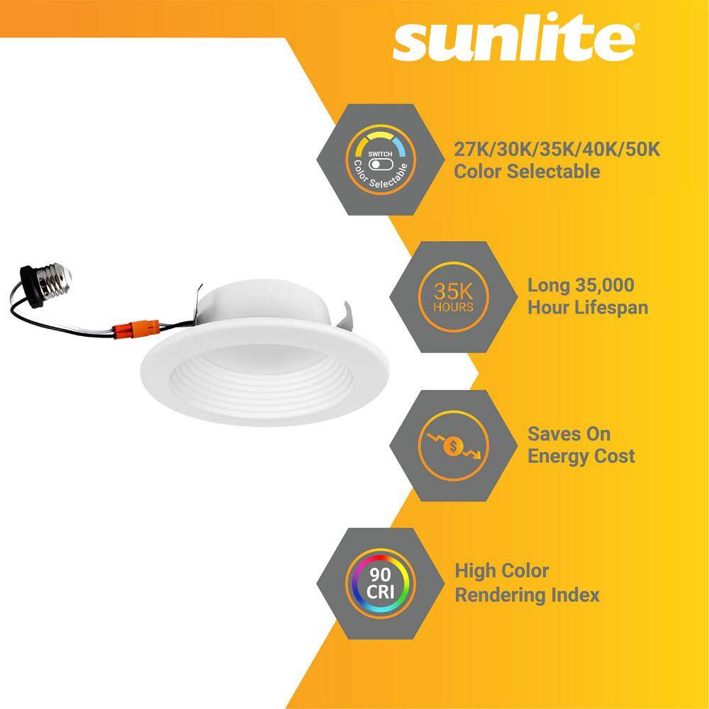 5.5'' White Selectable LED Retrofit Recessed Lighting Kit, 6-Pack