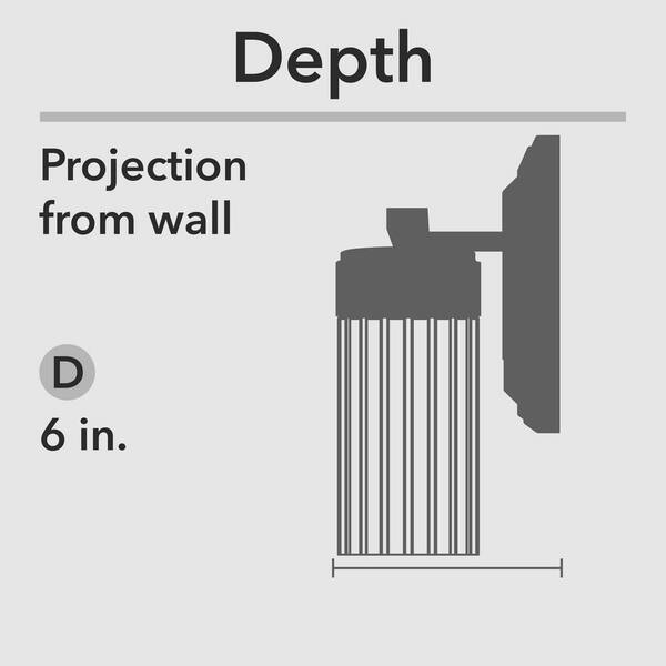 Hunter - Gatz 22.25 in. 3-Light Matte Black Vanity Light with Clear Fluted Glass Shades