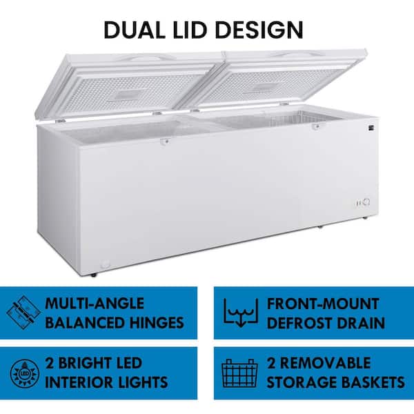 KENMORE 79.13 in. 21 cu. ft. Convertible Freezer, Manual Defrost