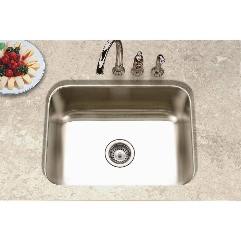 Elite 23.25'' Stainless Steel Undermount Single Bowl Kitchen Sink