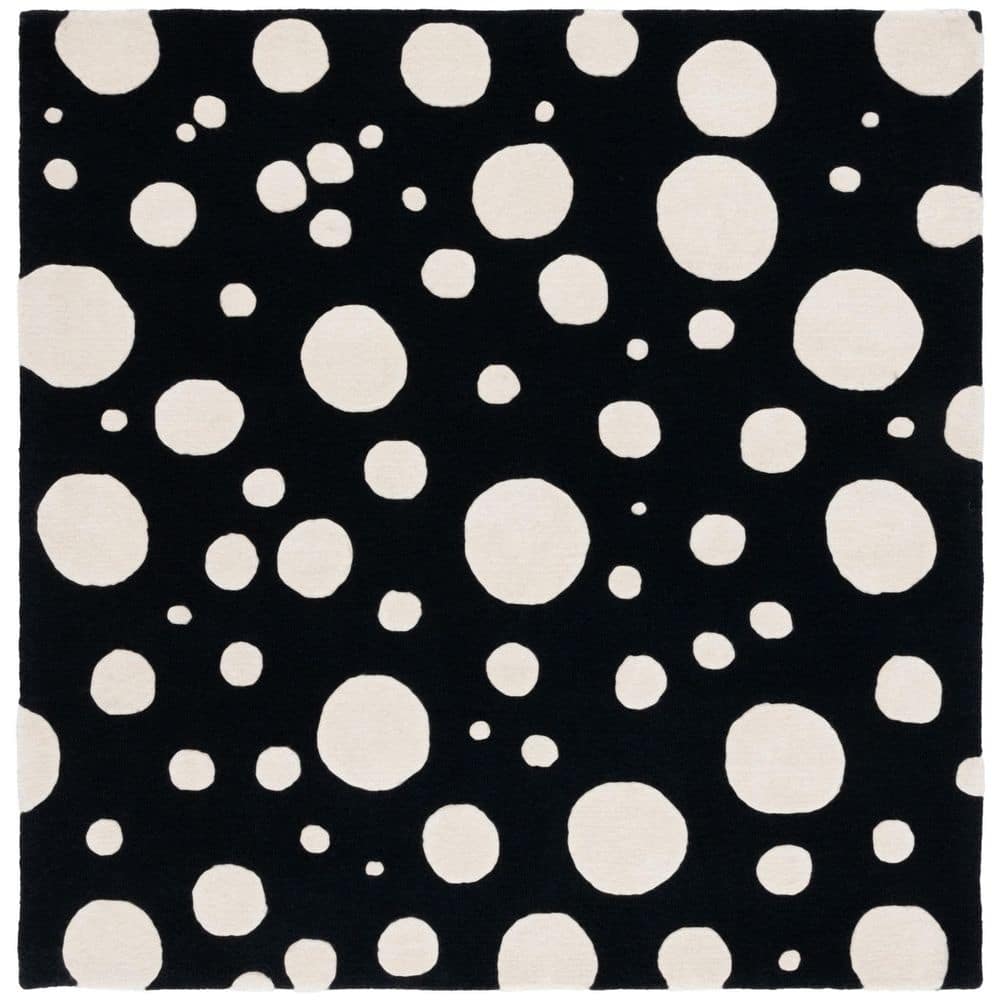 Cambridge 6 ft. x 6 ft. Black/Ivory High-Low Dots Square Area Rug price history on PriceWatchPro