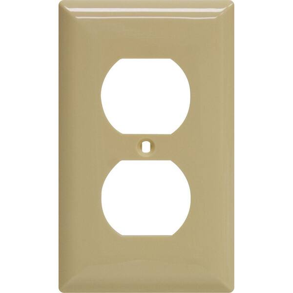 GE 2 Receptacle Nylon Wall Plate - Ivory