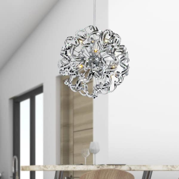 Swivel 12-Light Chrome Chandelier