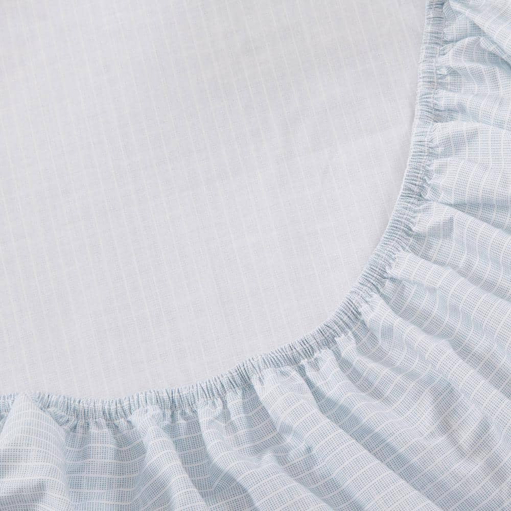 Ala Moana Blue Cotton Percale Queen Sheet Set