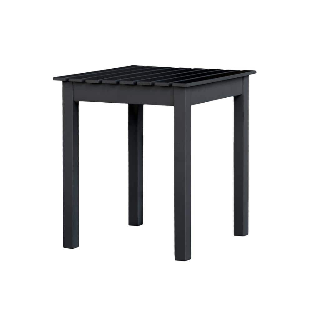 JACKPOST Black Hardwood Side Table Painted 7202 The Home Depot