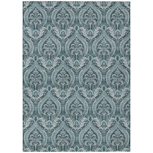 Chantille ACN572 Teal 2 ft. 6 in. x 3 ft. 10 in. Machine Washable Indoor/Outdoor Geometric Area Rug