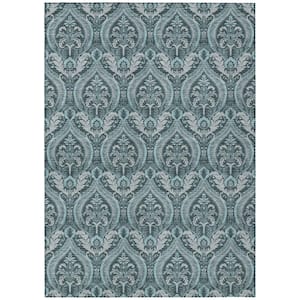 Chantille ACN572 Teal 9 ft. x 12 ft. Machine Washable Indoor/Outdoor Geometric Area Rug