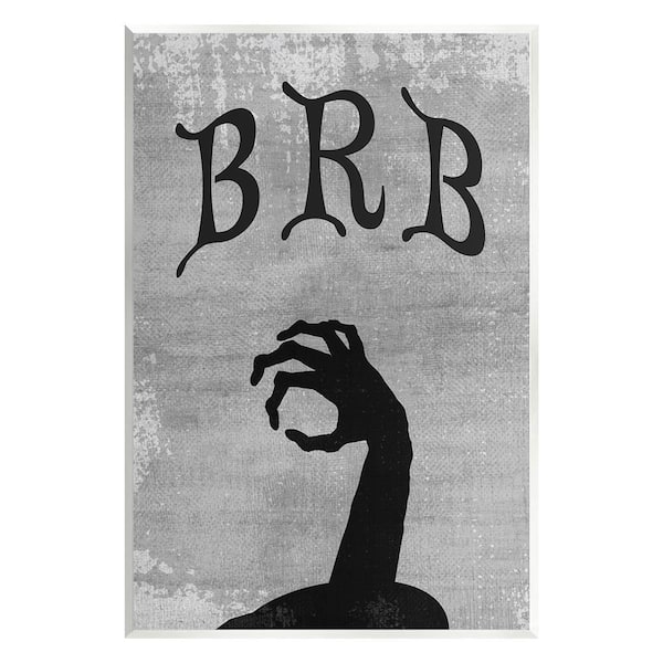 Stupell Industries BRB Zombie Graveyard by Lil' Rue 1-Piece Unframed Graphic Print Fantasy Poster Art Print 15 in. x 10 in.
