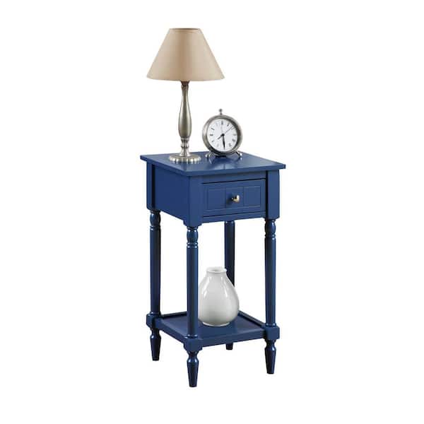 Convenience Concepts French Country 14 in. W Cobalt Blue 28 in. H Square Wood Khloe End Table with Drawer - image 5