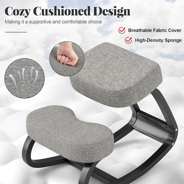 Costway Fabric Cushioned Upholstered Ergonomic Task Chair