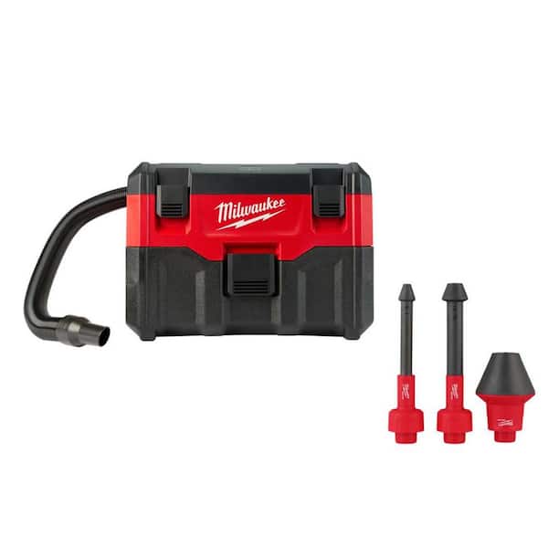 Milwaukee M18 18-Volt 2 Gal. Lithium-Ion Cordless Wet/Dry Vacuum & AIR-TIP Conduit Line Puller Attachment For Wet/Dry Shop Vacuums