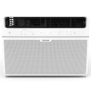 18,000 BTU 230-Volt Smart Wi-Fi Touch Control Window Air Conditioner with Remote in White