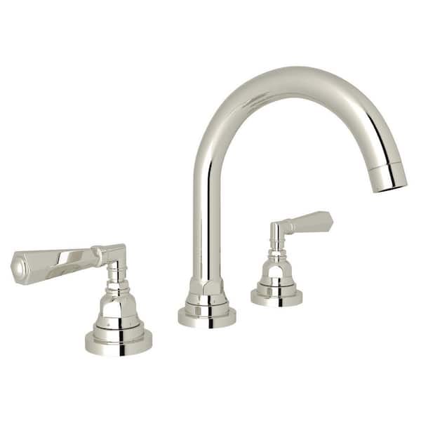 San Giovanni 8 in. Widespread Bathroom Sink Faucet with Drain in Polished Nickel