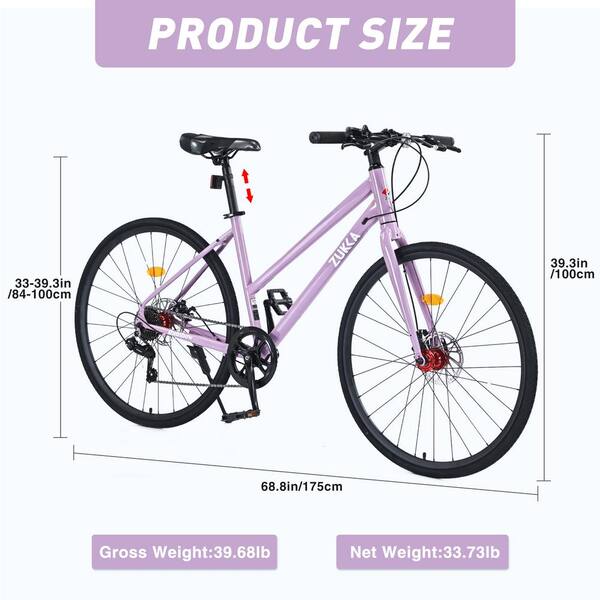 Zeus & Ruta 26 in. Road Bike with 7 Speed Disc Brakes and Zeus & Ruta 26 in. Road Bike with 7 Speed Disc Brakes and
