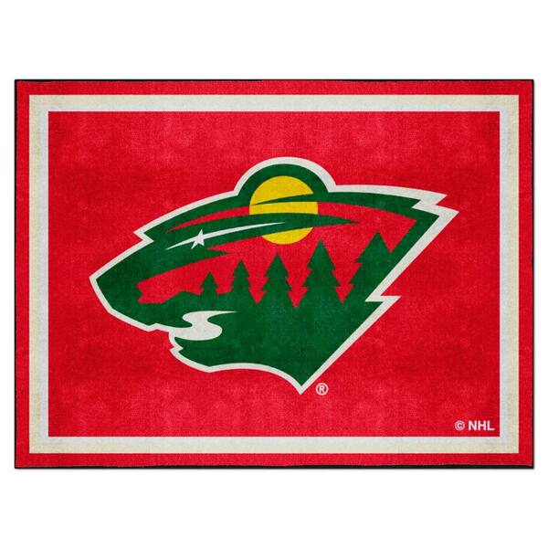 FANMATS Minnesota Wild 8ft. x 10 ft. Plush Area Rug