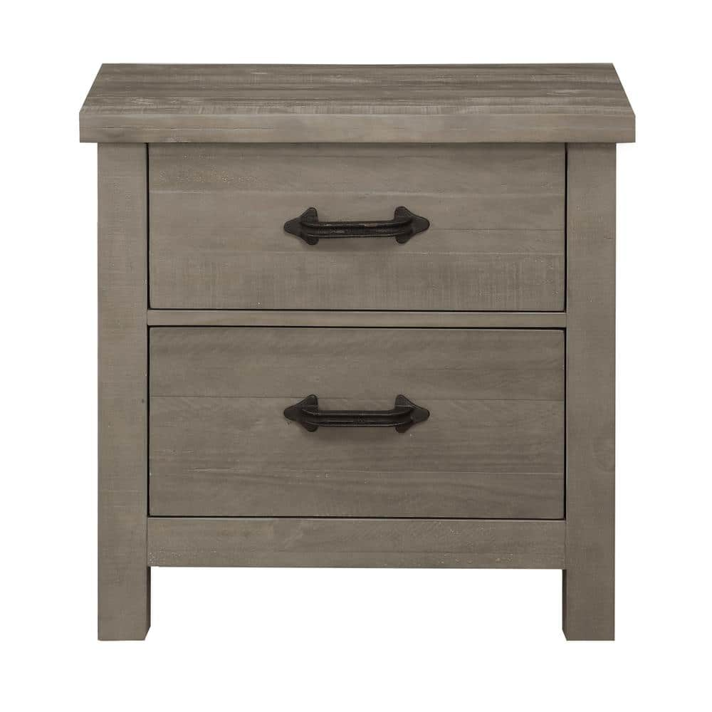 Austin 2 Drawer Rustic Grey Nightstand 28 In H X 29 In W X 18 In D   Rustic Grey Nightstands 9x1381 64 1000 