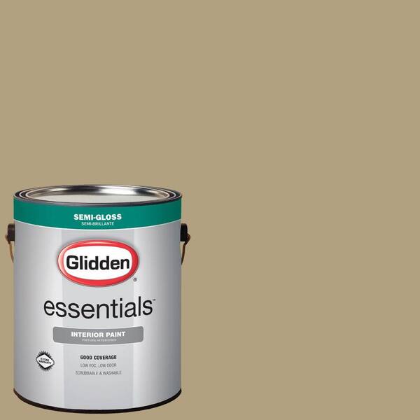 Glidden Essentials 1 gal. #HDGY52 Tarnished Gold Heirloom Semi-Gloss Interior Paint