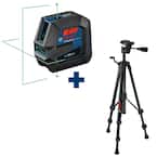 100 ft. Green Combination Self Leveling Laser with VisiMax Technology, Mount Plus Compact Tripod with Extendable Height