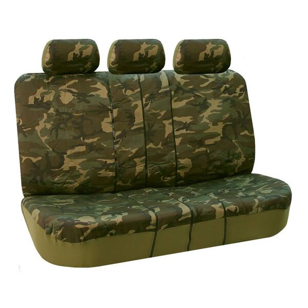 FH Group Cotton 47 in. x 23 in. x 1 in. Trendy Camouflage Full Set Seat Covers