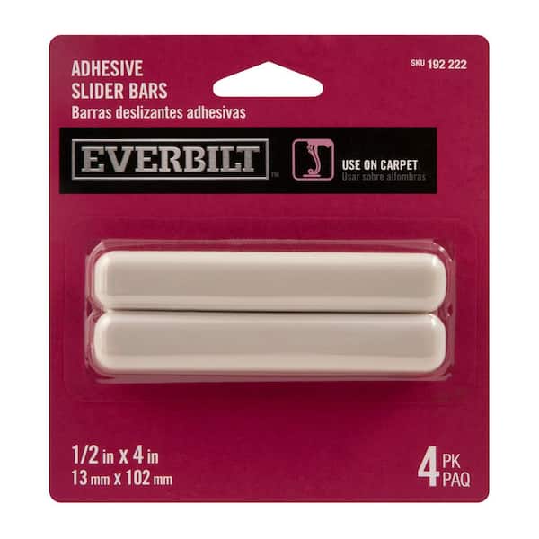 Everbilt 1/2 in. x 4 in. Adhesive Slider Bars (4-Pack)