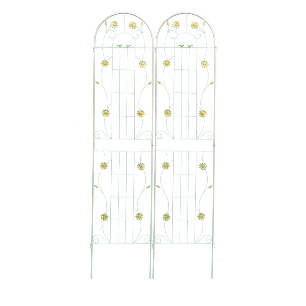 2-Pack Metal Garden Trellis 86.7 in. x 19.7 in. Rustproof Trellis for Climb