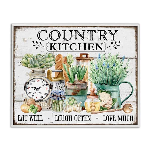 Stupell Industries Country Kitchen Still Life by Creatif Belle White Framed Food Giclee Art Print 11 in. x 14 in.