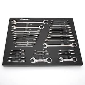 SAE and Metric Ratcheting Wrench Set in EVA Tray (30-Piece)