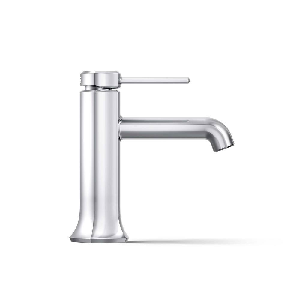 Polished Chrome Single-Handle Bathroom Sink Faucet with Drain Assembly