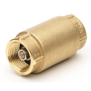 1" Inch NPT Pipe Threaded Brass In-Line Spring Check Valve Inline One Way Copper 