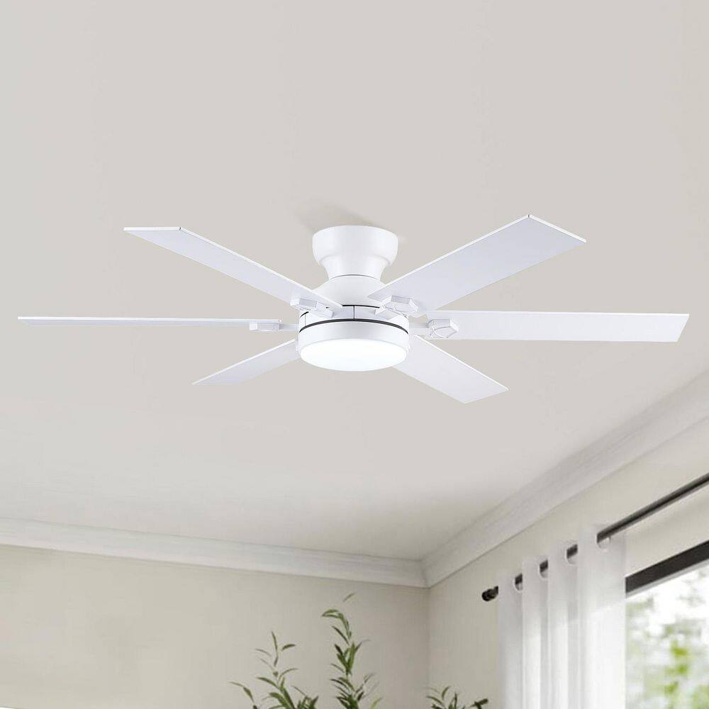 46 in. Indoor/Outdoor Modern White Ceiling Fan with Dimmable LED Light and Remote/APP Control price history on PriceWatchPro