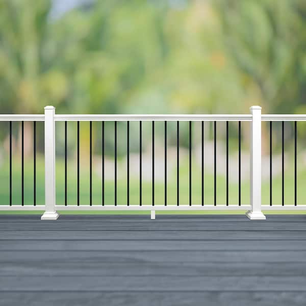 Aria Railing 36 in. x 72 in. Piano Powder Coated Aluminum Preassembled Deck Railing
