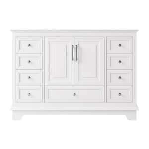 McAuley 45.9 in. W x 20.94 in. D x 32.68 in. H Bath Vanity Cabinet Only in White