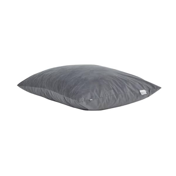 Benjara Gray Polyester Foam Filling Large (53 in.) Bean Bag