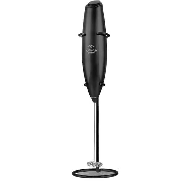 Zulay Kitchen Executive Series Premium Milk Frother - Black with Black OG Stand