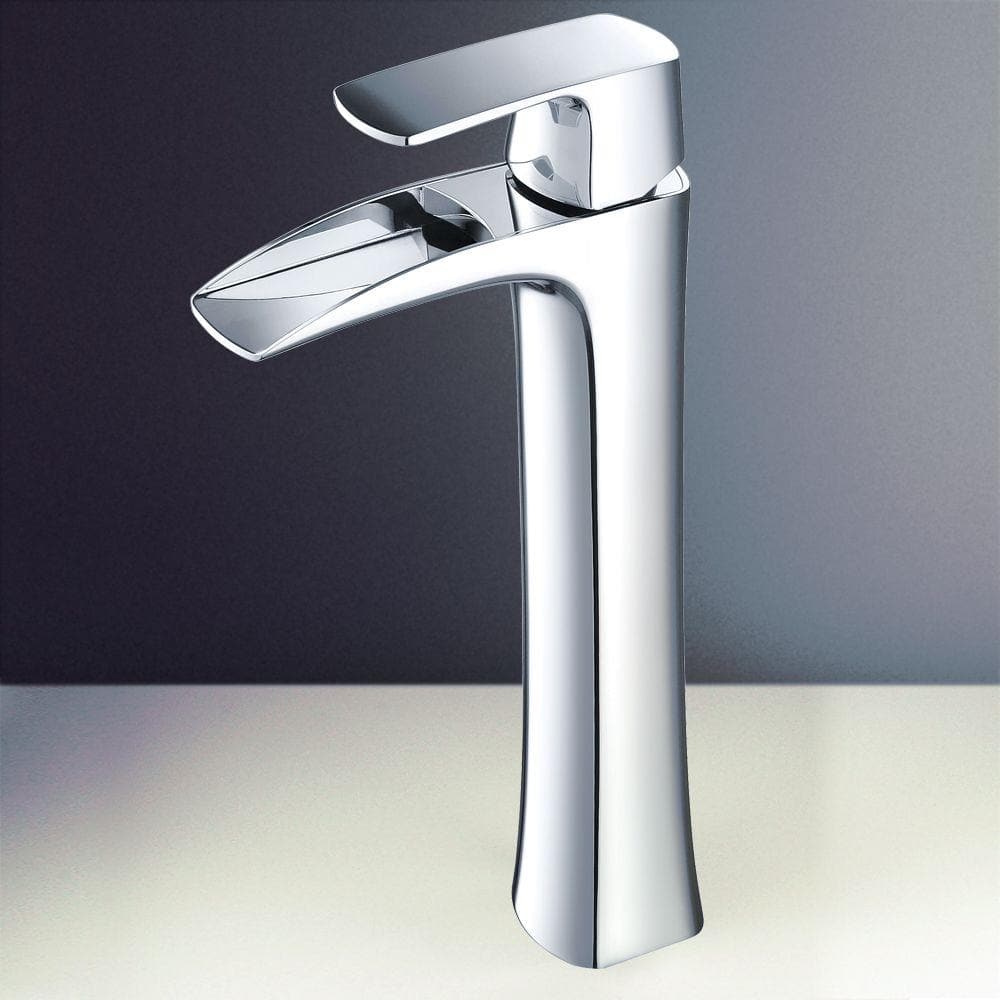 Fortore Chrome Single Hole Vessel Bathroom Faucet