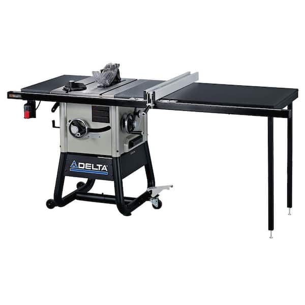 Delta 15 Amp 10 in. Left Tilt 52 in. Contractor Table Saw with Steel Wings
