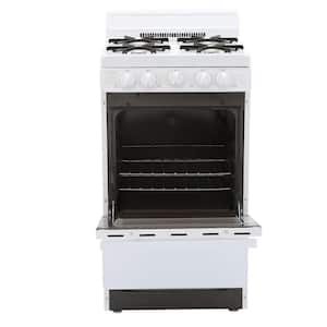 20 in. 2.42 cu. ft. Gas Range in White