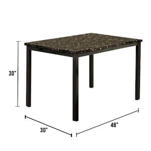 Colman 48 in. Black Contemporary Style Dining Table