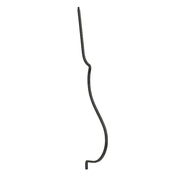 arteferro 44 in. x 9/16 in. Smooth Belly Midnight Bronze Powder Coated Wrought Iron Metal Stair Baluster