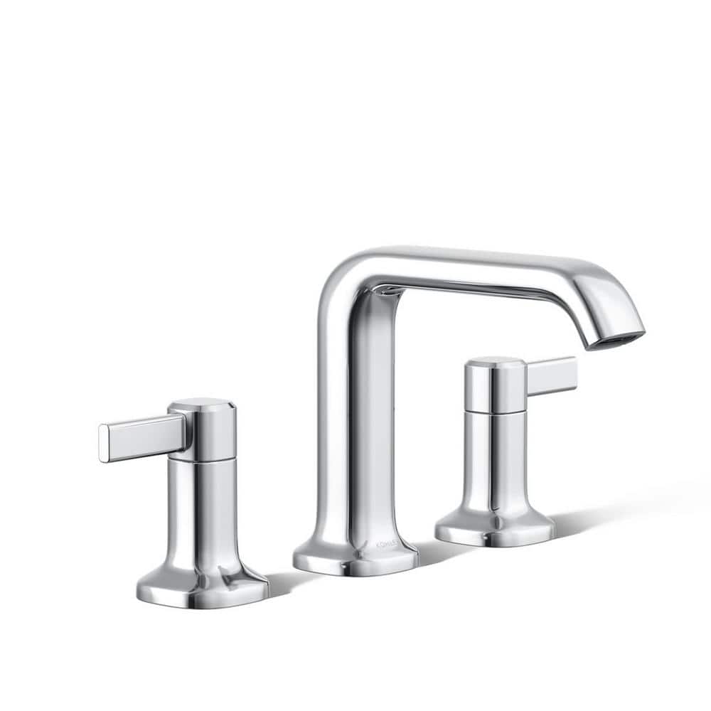 KOHLER Ashan 8 in. Widespread 2-Handle Bathroom Faucet in Polished