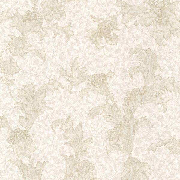 Mirage Empire Neutral Floral Scroll Wallpaper