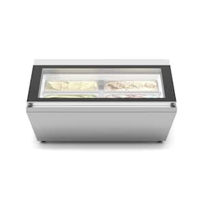 31 in. Countertop Ice Cream Display Case with 4-Pans in Stainless-Steel
