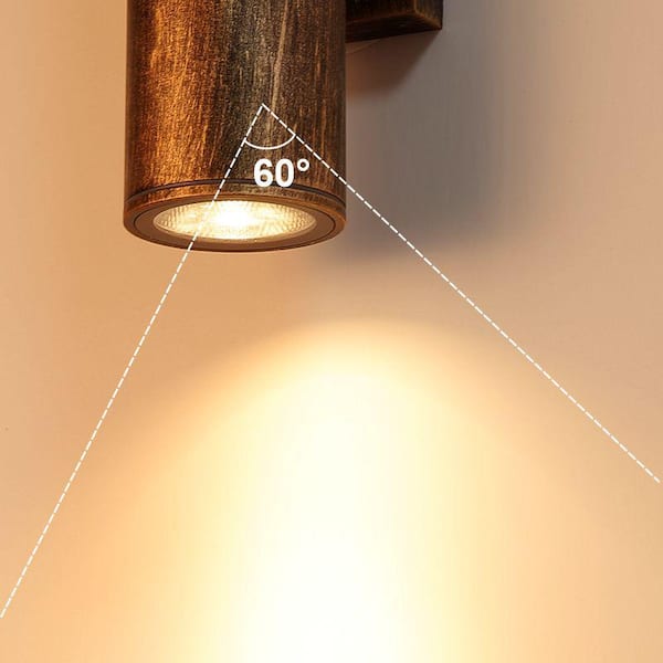 HKMGT Bronze Outdoor Hardwired Cylinder Wall Light Lantern