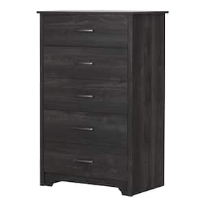 Fusion 5-Drawer Gray Oak Chest of Drawers