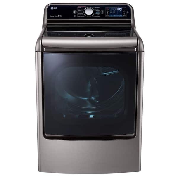 LG 9.0 cu. ft. Electric Dryer with EasyLoad and Steam in Graphite Steel
