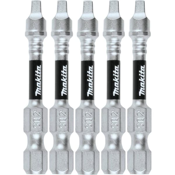 Makita Impact XPS #2 Square 2 in. Power Bit (5-Pack)