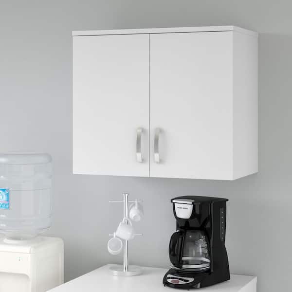 Unbranded Universal White 24.17 in. Accent Storage Cabinet with Doors and Shelves