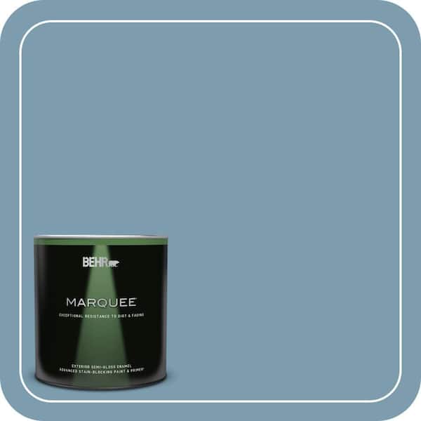 BEHR MARQUEE 1 qt. #PMD-14 Yacht Harbor Semi-Gloss Enamel Exterior Paint & Primer