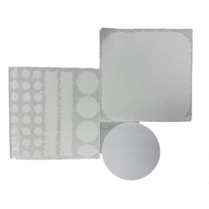 (1) 6 in, (3) 1.5 in (24) .5 in (2) 5.5 in x .5 in (1) 1.5 in x .75 in Self adhesive Fast Patch Textured